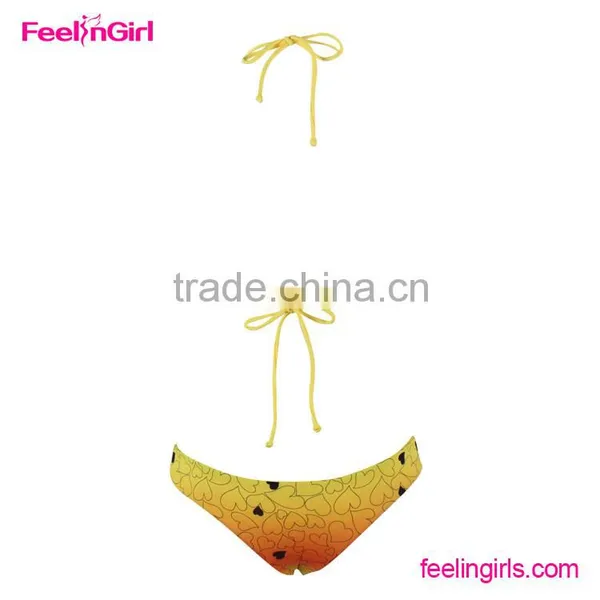 2016 Latest Gold Color Sexy Teenage Girls Swimwear photo-4