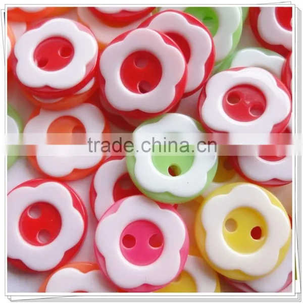 Diy Flower Plastic Resin Mixed Flower Decoration Buttons, Kids Handicraft Making photo-2