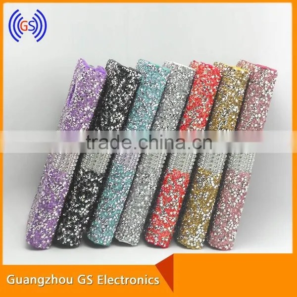 Customized Rhinestone Leather Flip Case With Wallet Slot,Leather Case For Iphone 6