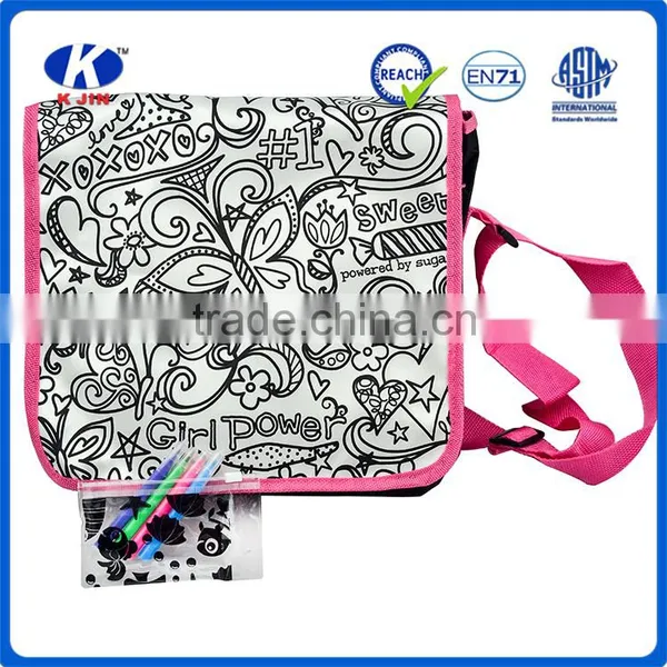 Customized Recycle Kids Single Shoulder Drawing Bag Back to School Students photo-4