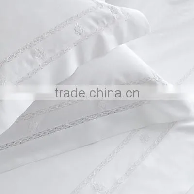 Hemstitch and Hand Embroidered Cotton Bedding Set photo-5
