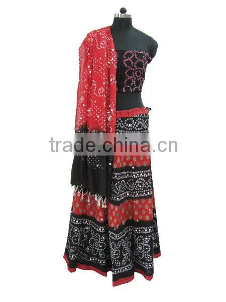 Navratri Fest Celebration Dress / Bandhej Lehenga Choli