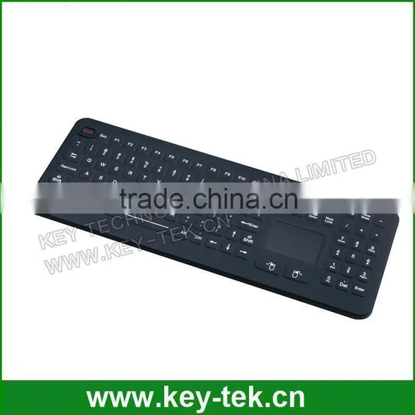 Rugged Silicone Industrial With Touchpad Desktop Medical Washable Keyboard photo-3