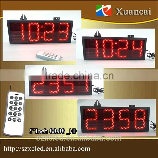 Remote Control Set +ON/OFF 88:88 or 88:88:88 Digits Count Down/UP Timer Digital Clock 7 Segment Bars LED Display photo-2