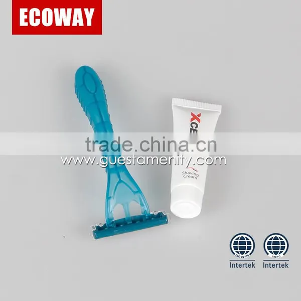 Hotel Disposable Shaving Razor With Shaving Cream Double Edge Razor for Men photo-3