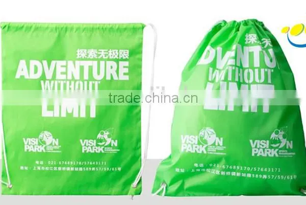 Custom Logo Printed Drawstring Polyester Shoe Bag Backpack photo-5