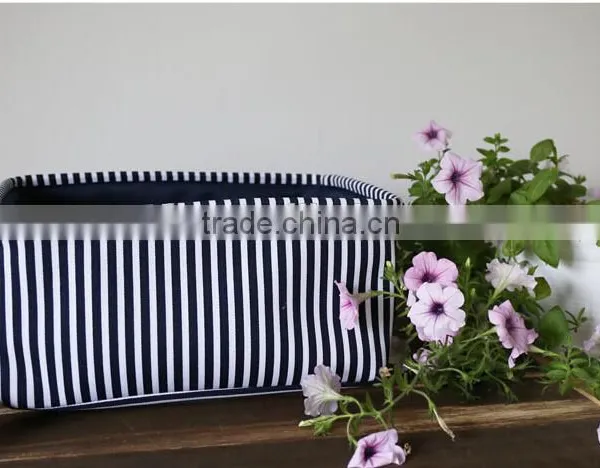YIWU RODA 100% Canvas Fabric Flax Handle Foldable Storage Box photo-4