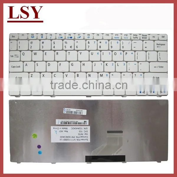 Original Laptop Keyboard for Acer 532 532H D255 D257 D260 D270 521 522 533 AO532 AO532H AO532G White Notebook Keyboard US