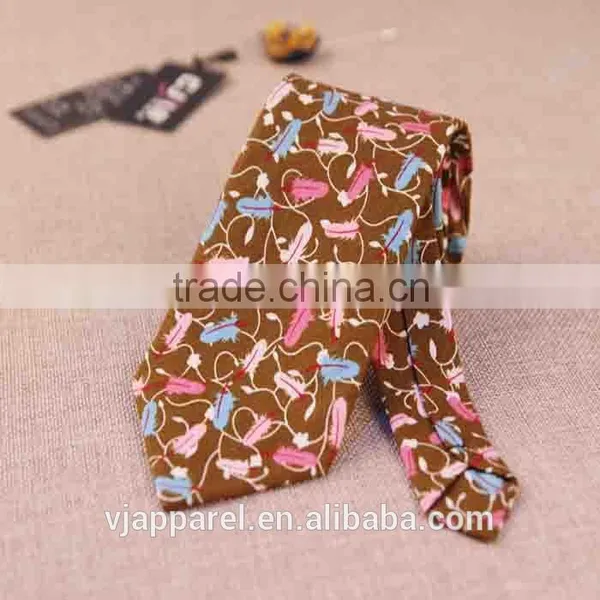 New Fashion High Quality Custom Print Cotton Skinny Neck Tie 2015 photo-3