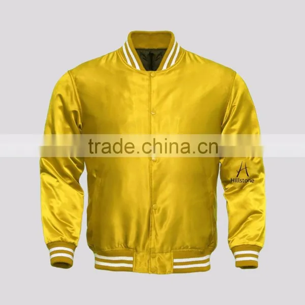 Custom Cheap Satin Jacket Top QualityNylon College Baseball Varsity Jacket