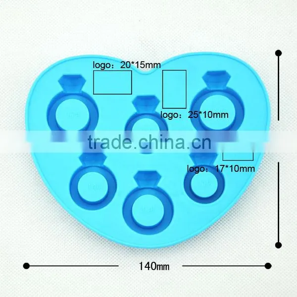 100% Food Grade Wedding Gift Love Diamond Ring Ice Cube photo-4