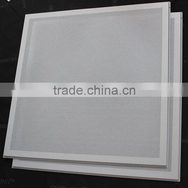 Widely Used White Aluminum Perforated 2x2 Acoustic Ceiling Tiles/Panel photo-2