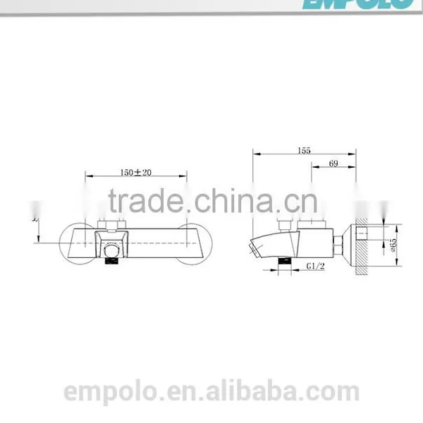 High Quality Bathroom Wall Hanging Bathtub Faucet 05 3101 photo-2