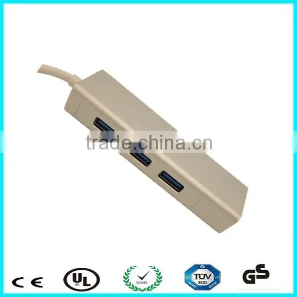 USB 3.1 Type C Multiple 3 Ports Hub With Gigabit Ethernet Network LAN Adapter photo-6