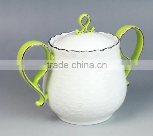 China Wholesale Tea Coffee Sats Ceramic Sugar Tea Urn With Handle photo-4