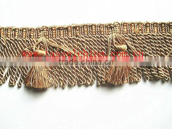100% Polyester Bullion Fringe For Decorative Sofa Fabric