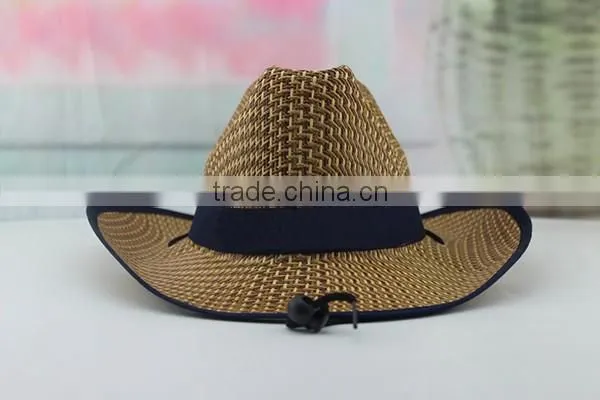 In Stock Cheap Plain Cowboy Straw Hat photo-4