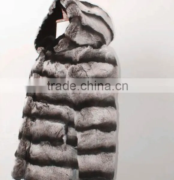 Children Chinchilla Rex Rabbit Fur Coat photo-3