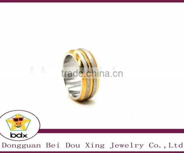 2015 18K Gold Plated Rings 316L Stainless Steel Rings for Men Women Engagement Wedding Classic Jewelry Size 4 to 14 Men Rings Quality Choice