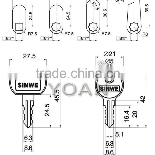 Combination Cam Lock for Container Seal Lock photo-3