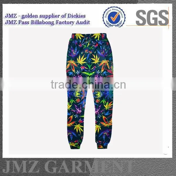 Leaves Print Joggers Pants Hot Pants OEM Trousers photo-2