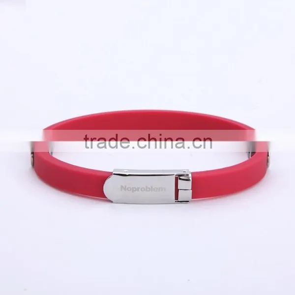 Noproblem P023 Germanium Tourmaline Power Elastic Stainless Steel Bracelet photo-5