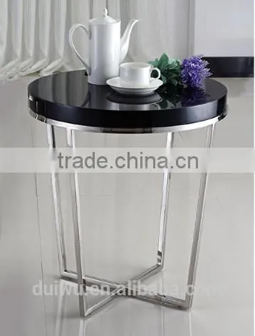 2016 Simple Round Wooden Material Stainless Steel Table photo-6