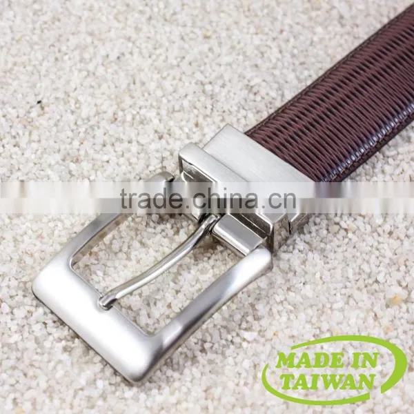 Reversible Buckle Cowhide Leather Belt photo-2