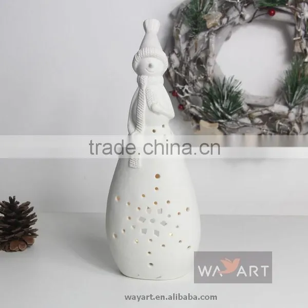 Lively LED Lighted Snowman Ceramic Chrismas Decoration photo-5