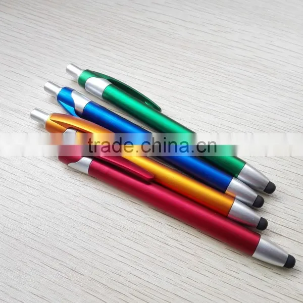 Wholesale Promotional Products China Lacquer Color Barrel and Clip Plastic Stylus Pens photo-3