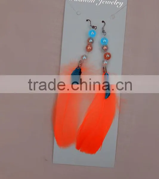 The Elegant Beautiful Feather Eardrop photo-3