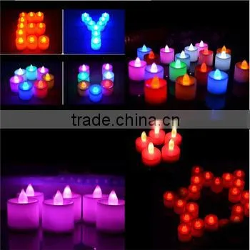 LED Lytes Flameless Candles, Multi Color Option Battery Operated Set of 3 Ivory Wax and Remote