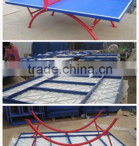 New Technology SMC Outdoor Rainbow Leg Table Tennis Table Rain Proof Pingpong Table for Sale photo-5