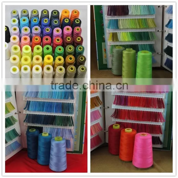 High Quality and Dyed 100% Polyester Sewing Thread Yarn Made in China photo-2