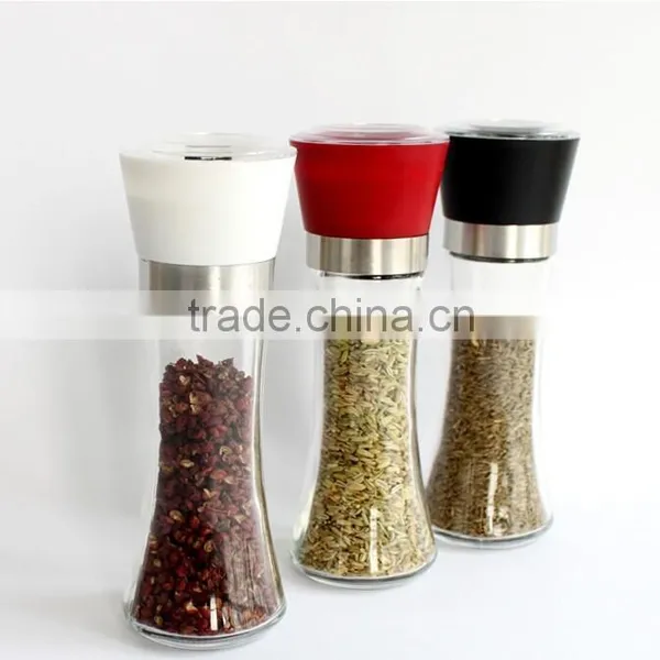 Long Term Glass Pepper Grinder With Colored Caps photo-2