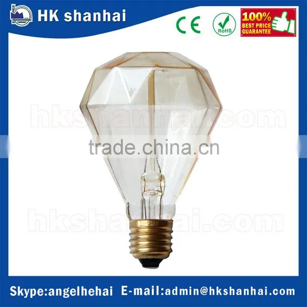 2017 new style Z110 diamond shape e27 medium base tungsten filament vintage edison antique pendant bulb