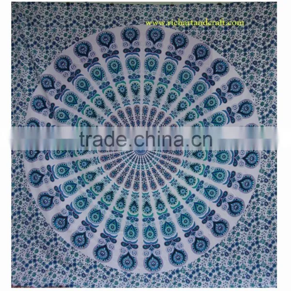 China Tapestry Twin Bedspread Cotton Printed Single Dorm Bed Cover Manufacturing Tapestries Bed Sheet photo-3