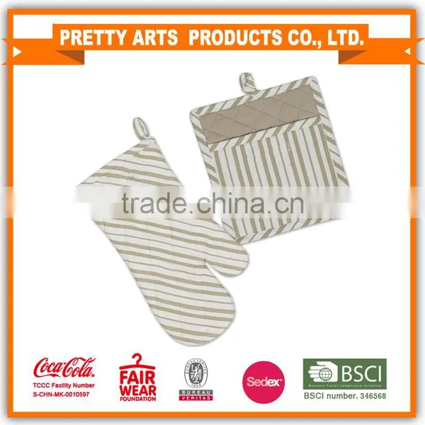 100% Cotton Oven Mitt and Potholder Set