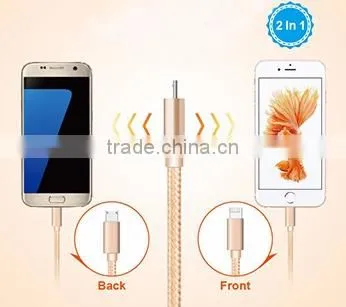 Strong Braided + Metal Connector Micro Usb Cable , Colorful Data Cable , Fast Charging for Iphone Cable photo-4