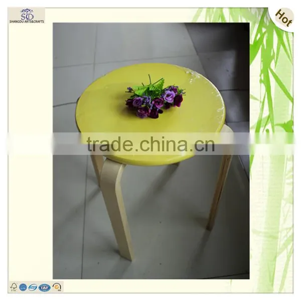 Solid Funny Diy Easy Installing Pine Wooden High Stool photo-6