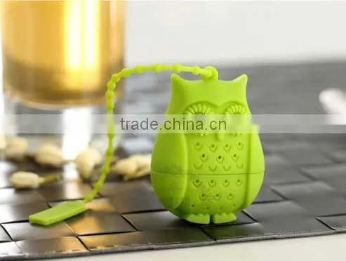 CY166 Owl Tea Infuser Adjustable Silicone Loose Leaf Tea Strainers photo-2