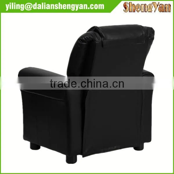 Black Kids Padded PU Leather Recliner Chair photo-4