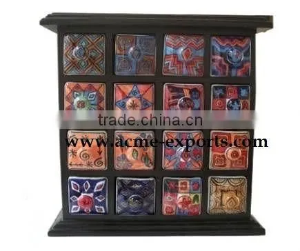 16 Ceramic Drawer Wooden Chest Supplier