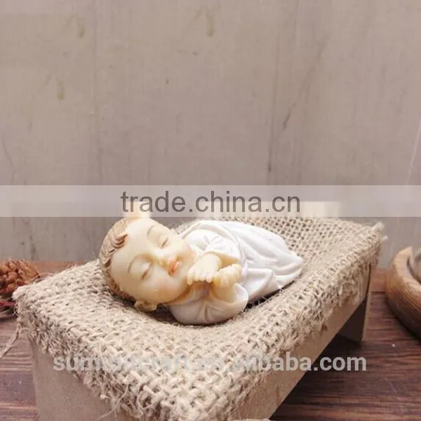 New Born Jesus Christmas Resin Baby Jesus Figurine photo-3