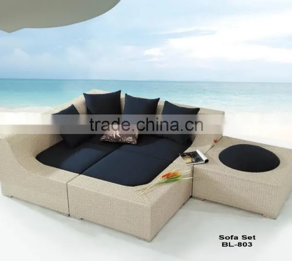 Plastic Rattan Woven Patio Sofa Outdoor Furniture Direct Wholesale photo-2