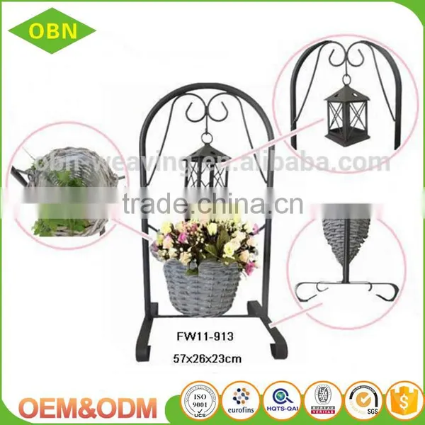 China Factory Rustic Cheap Direct Willow Wicker Wholesale Custom Gift Hanging Baskets for Your Garden photo-2