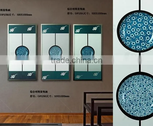 Framed Handmade Art Glass Wall Plates for Home Decoration photo-2