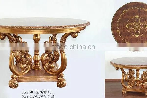 Factory Hot Sale Polyresin Glass Top Table/center Table/round Table photo-5