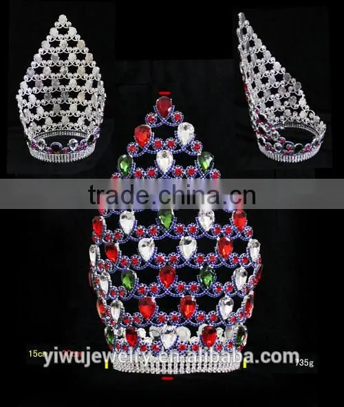 2015 Big Pageant Birthday Pincess Crown for Adults H172-123 photo-2