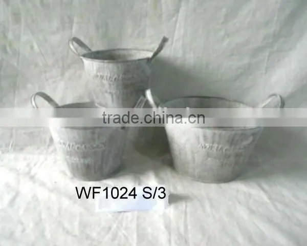 Tin Metal Garden Flower Planter Pot WF1026 photo-2
